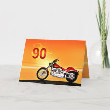 90. Geburtstag Motorradsonnenuntergang