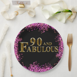 90. Geburtstag Pappteller