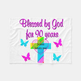 90. GEBURTSTAG PRAYER FLEECEDECKE