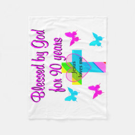 90. GEBURTSTAG PRAYER FLEECEDECKE