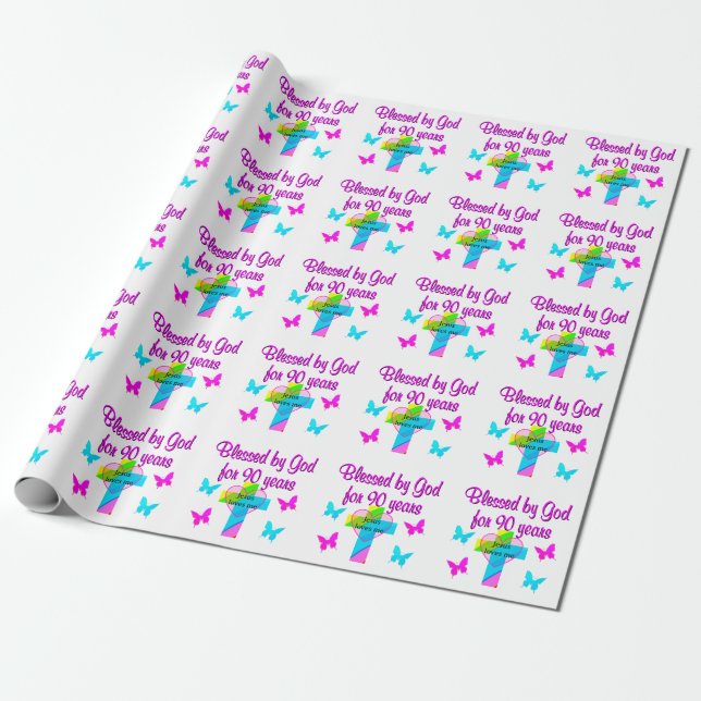 90. GEBURTSTAG PRAYER GESCHENKPAPIER (Ungerollt)