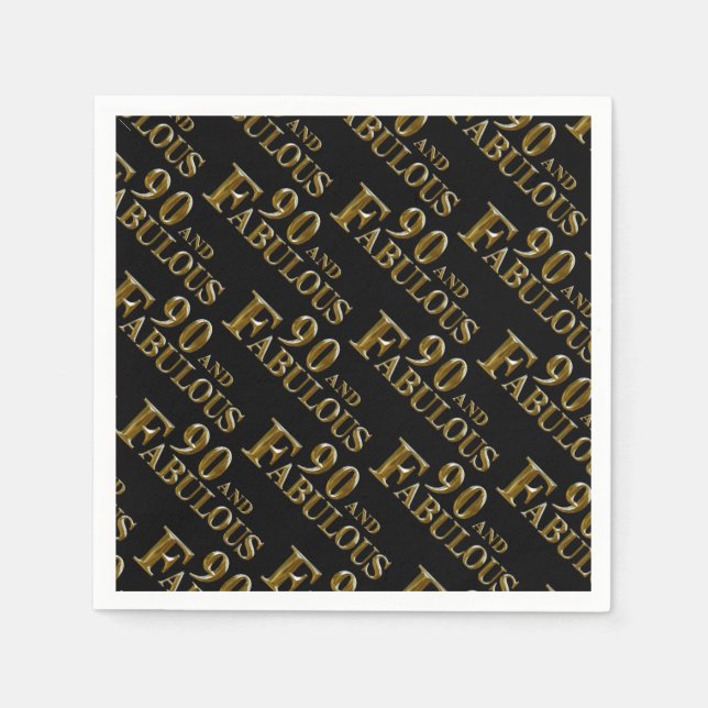 90. Geburtstag Serviette (Vorderseite)