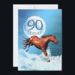 90. Geburtstag Spirit Pferd Party Einladung<br><div class="desc">Passen Sie diese Einladung Ihrem Party-Thema an. Ein Kastanienpferd,  das vor dem Hintergrund des Mondes und der Wolken galoppiert. Eine großartige Einladung,  an die sich die Leute erinnern werden!Sehen Sie sich die ganzen Karten in meinem Geschäft an. Alle Kunstwerke sind urheberrechtlich geschützt.</div>