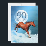 90. Geburtstag Spirit Pferd Party Einladung<br><div class="desc">Passen Sie diese Einladung Ihrem Party-Thema an. Ein Kastanienpferd,  das vor dem Hintergrund des Mondes und der Wolken galoppiert. Eine großartige Einladung,  an die sich die Leute erinnern werden!Sehen Sie sich die ganzen Karten in meinem Geschäft an. Alle Kunstwerke sind urheberrechtlich geschützt.</div>