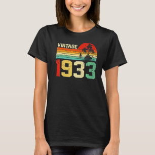 90. Geburtstag Vintag 1933 Retro Männer Frauen 90 T-Shirt