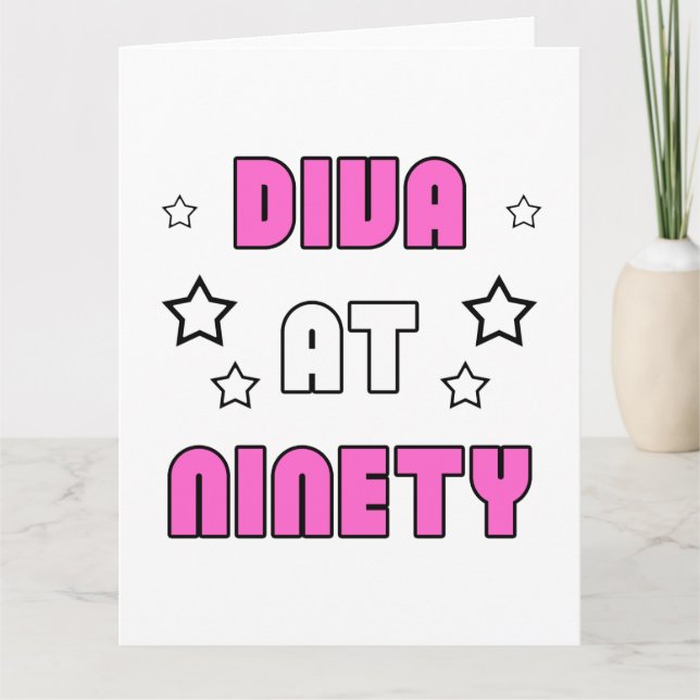 90. Geburtstag von Frauen Karte (Vorderseite)
