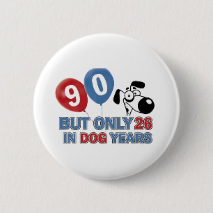 90-Geburtstags-Entwurf Button