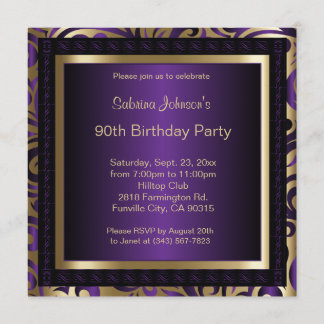 90. Geburtstags-Party Einladung