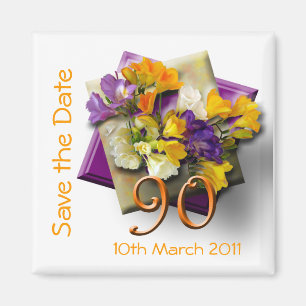 90. Geburtstags-Party Save the Date Magnet