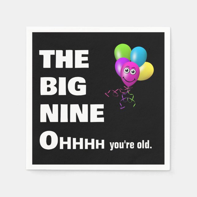 90. Geburtstagsfeier Alter Spaß Serviette (Vorderseite)