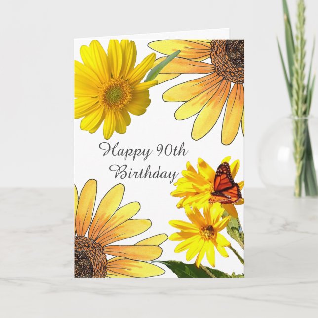 90. Geburtstagskarte Karte (Vorderseite)