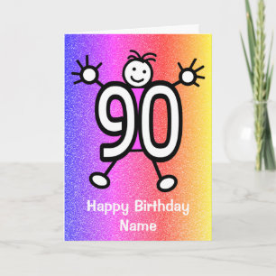 90. Geburtstagskarte Karte