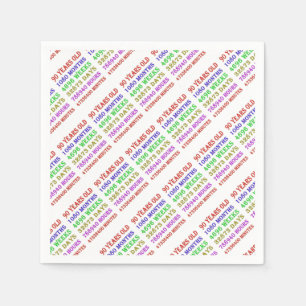 90. Geburtstagsmindestplätze Serviette