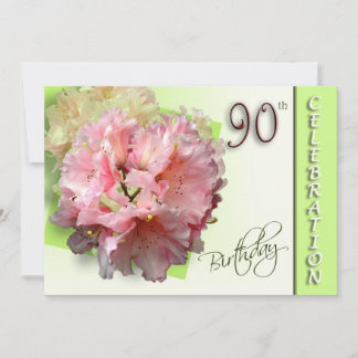 90. Geburtstagspartei Einladung - Rhododendron