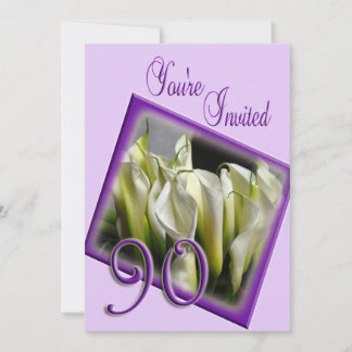 90. Geburtstagsparty Einladung - Calla lilies
