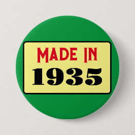 90. Geburtstagsparty geboren 1935 90 Button