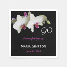 90. Geburtstagsparty Paper Napkins