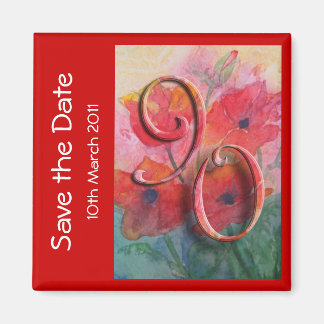 90. Geburtstagsparty Speichern Sie das Date Magnet