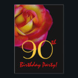 90. Geburtstagsvorlage - Rot und Gelb Rose Einladung<br><div class="desc">Das rote und gelbe Rosendesign ist eine hübsche und elegante Art, die Leute zu einem 90. Geburtstagsfest einzuladen. Der gesamte Text ist vollkommen anpassbar. Sie können mit verschiedenen Papiertypen experimentieren, indem Sie auf den Reiter "Einladungs-Optionen" oben rechts klicken. Obwohl dieses Design auf einem Grundpapier ist, empfehle ich das Leinenpapier, das...</div>