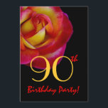 90. Geburtstagsvorlage - Rot und Gelb Rose Einladung<br><div class="desc">Das rote und gelbe Rosendesign ist eine hübsche und elegante Art, die Leute zu einem 90. Geburtstagsfest einzuladen. Der gesamte Text ist vollkommen anpassbar. Sie können mit verschiedenen Papiertypen experimentieren, indem Sie auf den Reiter "Einladungs-Optionen" oben rechts klicken. Obwohl dieses Design auf einem Grundpapier ist, empfehle ich das Leinenpapier, das...</div>