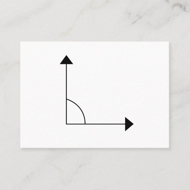 90 Grad rechtsgerichteter Mathematiklehrer Visitenkarte (Vorderseite)