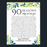 90 Gründe, warum wir Ihnen Geburtstagsgeschenk gel Poster<br><div class="desc">Dies ist ein DO IT YOURSELF XX Gründe,  warum wir Sie Liebe. Rose Gründe,  warum wir Sie Liebe,  bearbeitbare 50 Gründe,  60. Geburtstag,  bearbeitbar,  80. Geburtstag,  Erinnerungen,  Liebe Sie,  Mama,  Rentner Sie können den Haupttext bearbeiten. Dekonstruiert von The Künstlerisch Apples Limited</div>