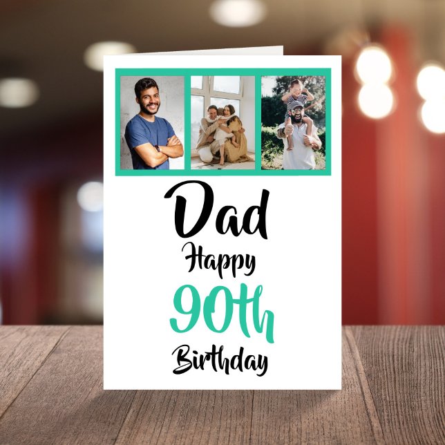 90. Happy Vater Foto Collage Card Karte (Von Creator hochgeladen)