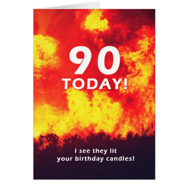 90 Humour de bougie d'incendie de forêt d'annivers (Devant)