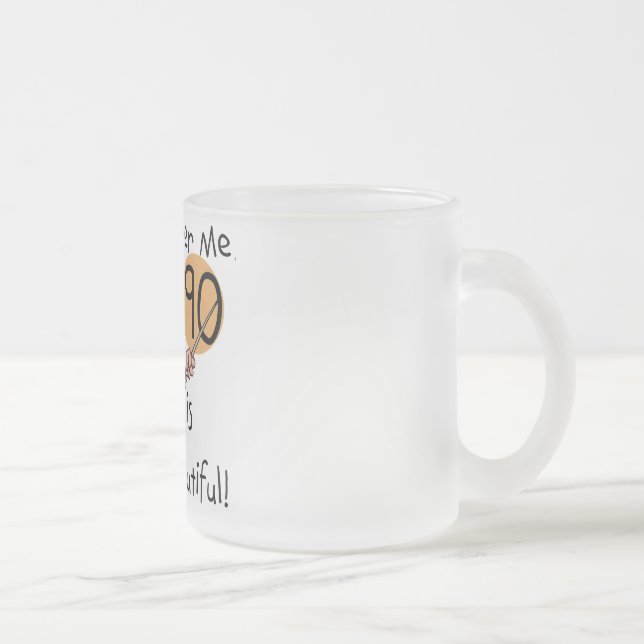 90 ist schöne T-Shirts und Geschenke Mattglastasse (Rechts)
