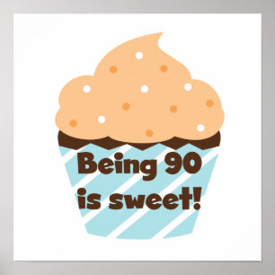 90 Jahre alt sind süße T - Shirt und Geschenke zum Poster