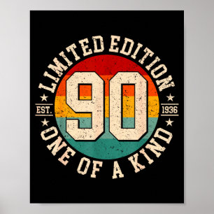 90 Jahre alte limitierte Auflage 1936 zum 90. Poster