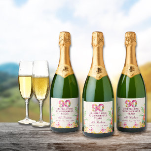 90 Jahre Blume Schmetterling 90. Geburtstagswäsche