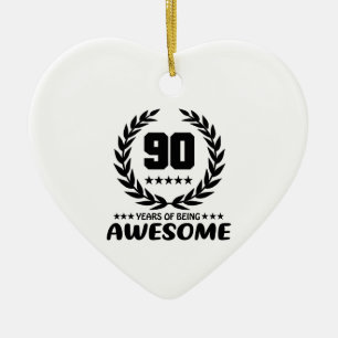 90 Jahre des Seins fantastisch Keramik Ornament
