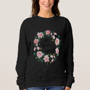 90 Jahre Liebe Männer Frauen 90 Jahre alt Blumenko Sweatshirt