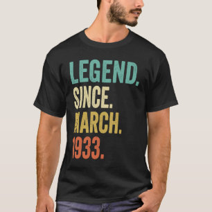 90 Jahre Vintager März 1933 90. Geburtstag Männer T-Shirt
