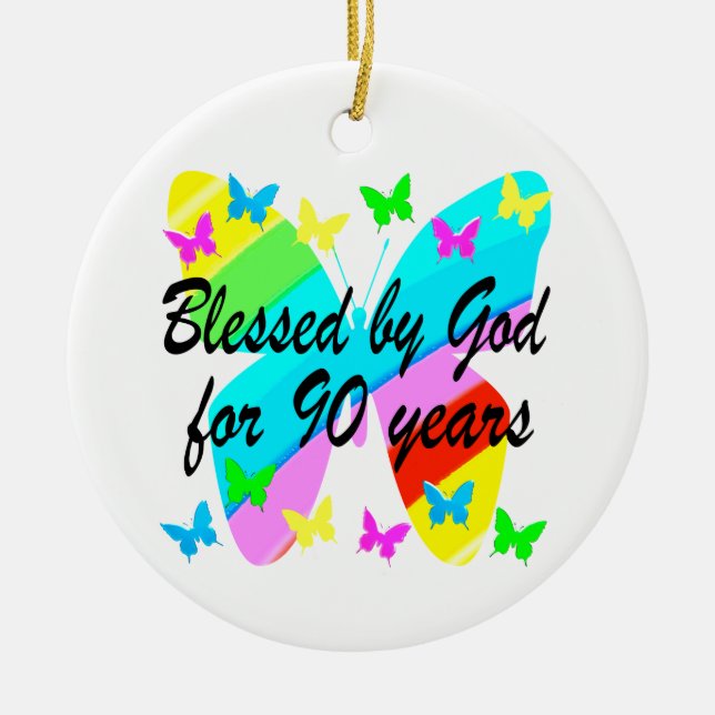 90 JAHRE VON GOTT VERBUNDEN KERAMIK ORNAMENT (Vorne)