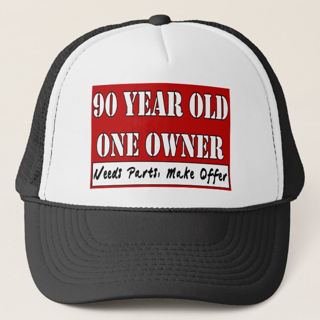 90 Jährige, ein Inhaber - die Bedarfs-Teile, Truckerkappe (Vorderseite)