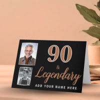 90 & Legendary 2 Fotos 90. Geburtstagskarte