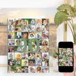 90. oder jedes Alter Foto Collage Big Birthday Karte<br><div class="desc">Fotovorlage große Geburtstagskarte, die Sie für jedes Alter anpassen können und bis zu 40 verschiedene Fotos hinzufügen können. Das Beispiel ist für einen 90. Geburtstag, den Sie bearbeiten können, und Sie können auch die Nachricht im Inneren personalisieren und das Jahr auf der Rückseite aufzeichnen. Die Fotovorlage ist für Sie bereit,...</div>