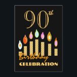 90. oder jedes Jahr Geburtstag Gold Kerzen Budget  Einladung<br><div class="desc">90 oder JEDES JAHR. Diese goldenen Kerzen sind eine festliche Möglichkeit, die Leute zu einem Geburtstagsfest einzuladen. Fügen Sie Ihre Geburtstagsdaten und Party hinzu! Der gesamte Text ist vollständig anpassbar, sodass auch für einen 91 92 93 94 95 96 97 98 und 99 Jahre Geburtstag, oder jedes andere Jahr, das...</div>