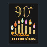 90. oder jedes Jahr Geburtstag Gold Kerzen Budget  Einladung<br><div class="desc">90 oder JEDES JAHR. Diese goldenen Kerzen sind eine festliche Möglichkeit, die Leute zu einem Geburtstagsfest einzuladen. Fügen Sie Ihre Geburtstagsdaten und Party hinzu! Der gesamte Text ist vollständig anpassbar, sodass auch für einen 91 92 93 94 95 96 97 98 und 99 Jahre Geburtstag, oder jedes andere Jahr, das...</div>