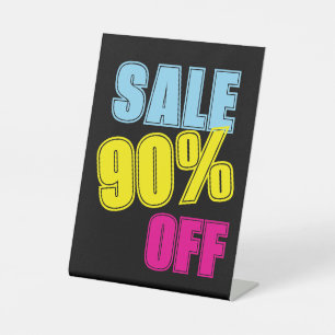 90% Rabatt auf das Handelsschild, Tabletop Counter Sockelschild