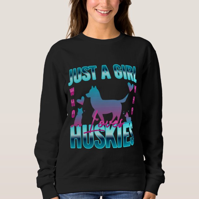 90 Retro Sonnenuntergang Neon Nur ein Mädchen, das Sweatshirt (Vorderseite)