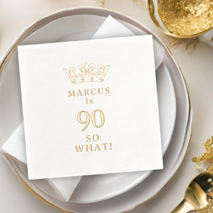 90 So, was Funny Laurel Wreath Crown 90. Geburtsta Servietten Mit Folie