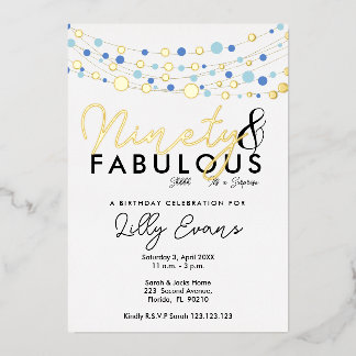 90. Überraschung Geburtstagsparty Einladung elegan