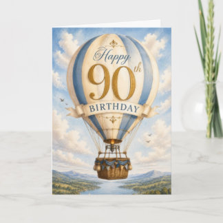 90. Vintage-Geburtstag Karte