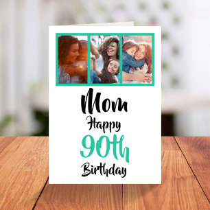 90e anniversaire heureux Maman carte photo collage