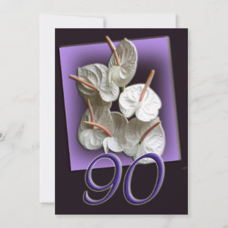 90e anniversaire Invitation à la fête - Antheriums