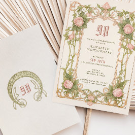 90e anniversaire Invitation Art Nouveau