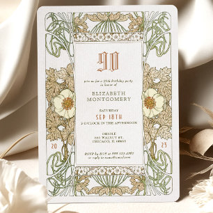 90e anniversaire Invitation Art nouveau par Mucha